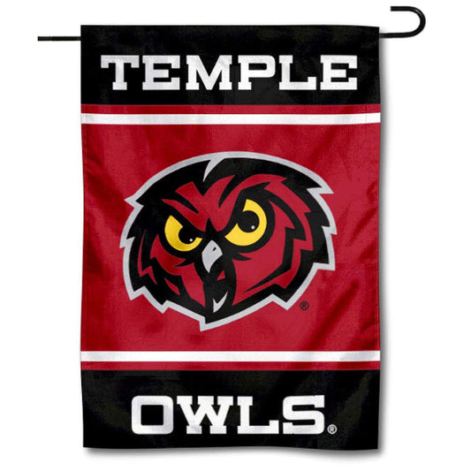 Temple Owls Garden Banner Flag.