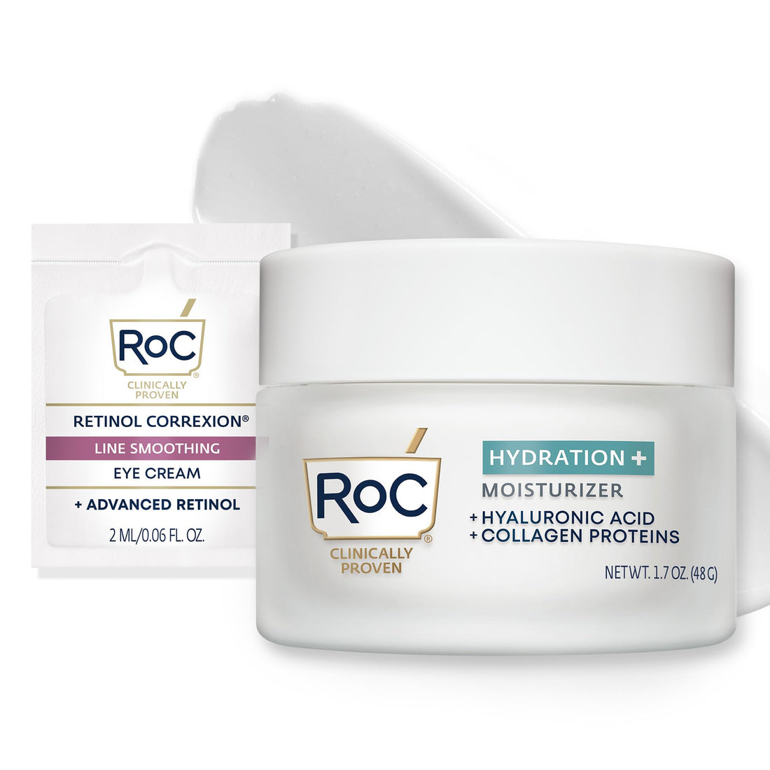 RoC Hydration+ Hyaluronic Acid Moisturizer for Hydrating and Smoothing Skin.