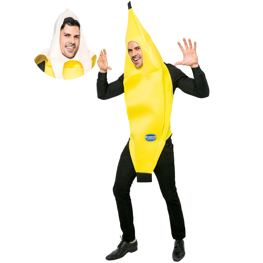 Spooktacular Creations Appealing Banana Costume Adult Deluxe Set for Halloween Dress Up Party and ...