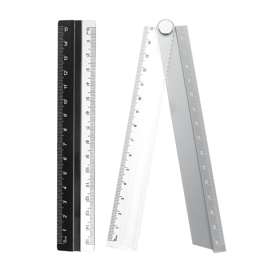 Folding Ruler with Protractor for Home & Office Use