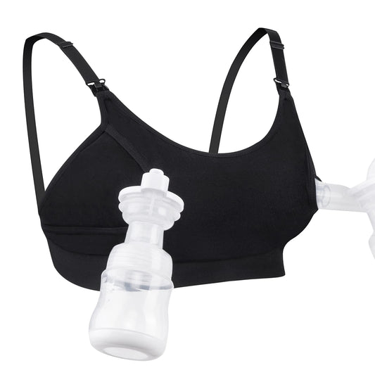 Momcozy Hands Free Pumping Bra, Adjustable Breast-Pumps Holding and Nursing Bra, Pumping ⁘ Nursing Bra in ...