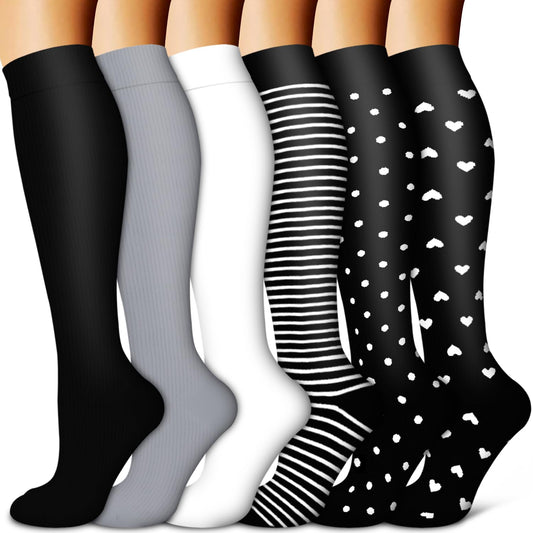 Comfy compression socks for workout and recovery support for women.