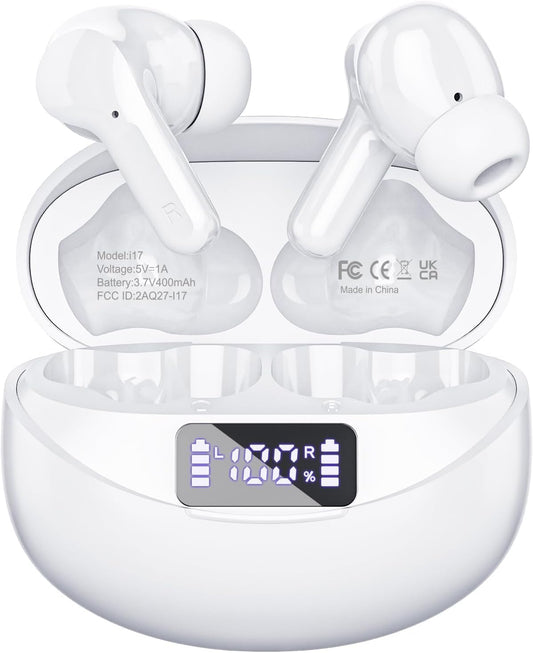 Wireless Earbuds with Waterproof Design and LED Display for iPhone.