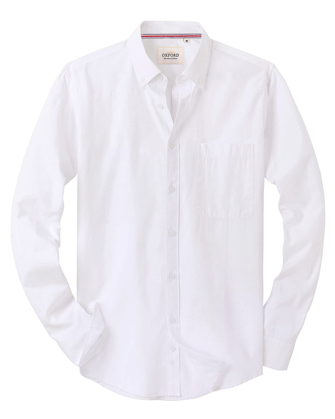 Elegant Gentleman's Long Sleeve Button-Down Shirt with Pocket