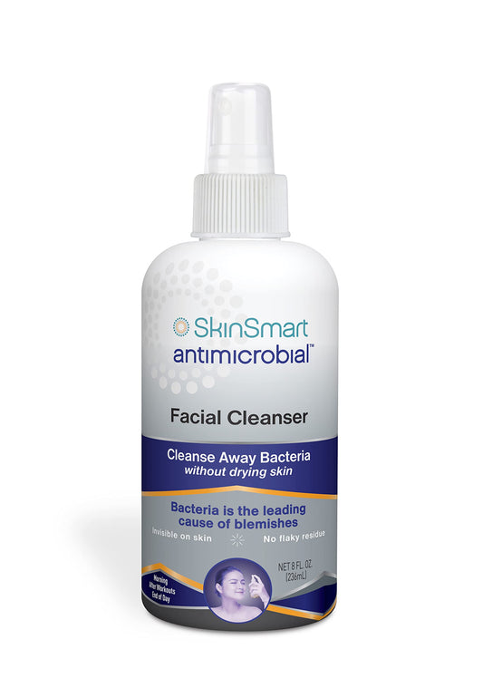 SkinSmart Facial Cleanser for Acne, Targets Bacteria for Active Teenage Athletes Post Workout and ...