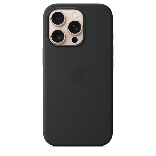 Apple iPhone 16 Pro Silicone Case with MagSafe and Camera Control - Black .