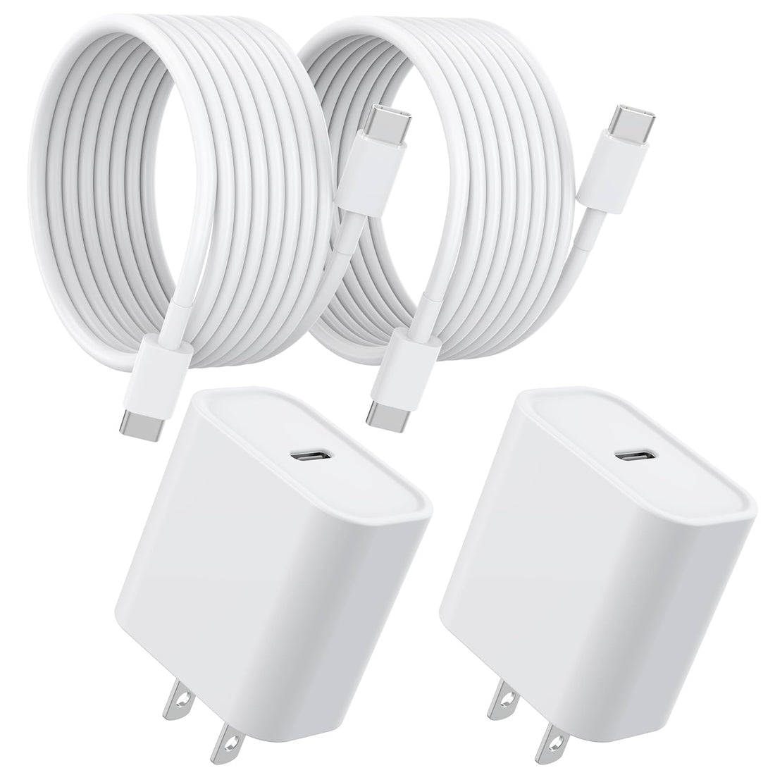 USB C Charger for iPhone 15 Charger, 2 Pack 20W PD USB C Fast Charger Plug with 6FT USB C to C Cable for iPhone 15/15 ...