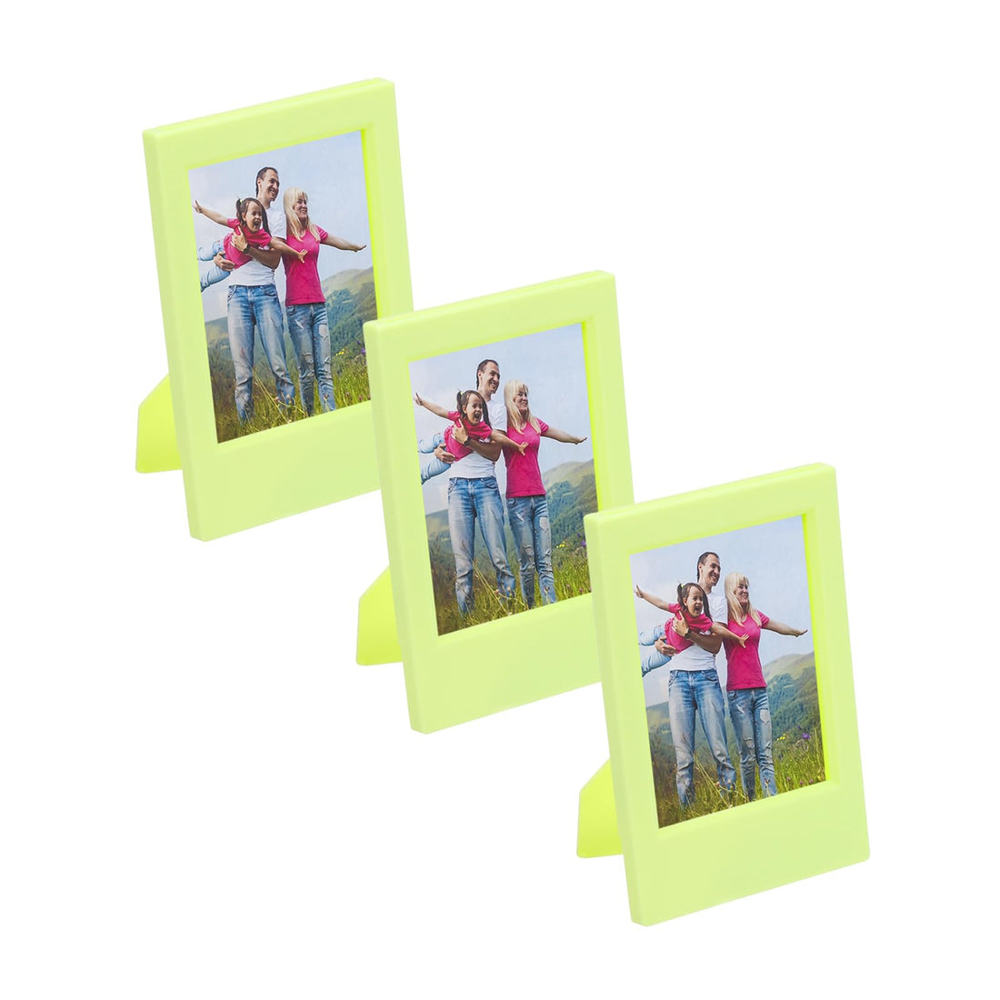 Yellow Mini Rectangle Picture Frames 2.4 x 3.5 Inch
