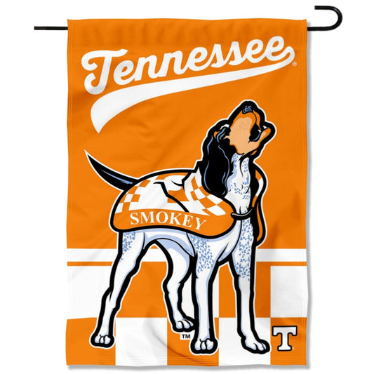 College Flags ⁘ Banners Co. Tennessee Volunteers Mascot Vols Smokey Double Sided Garden Yard Flag.