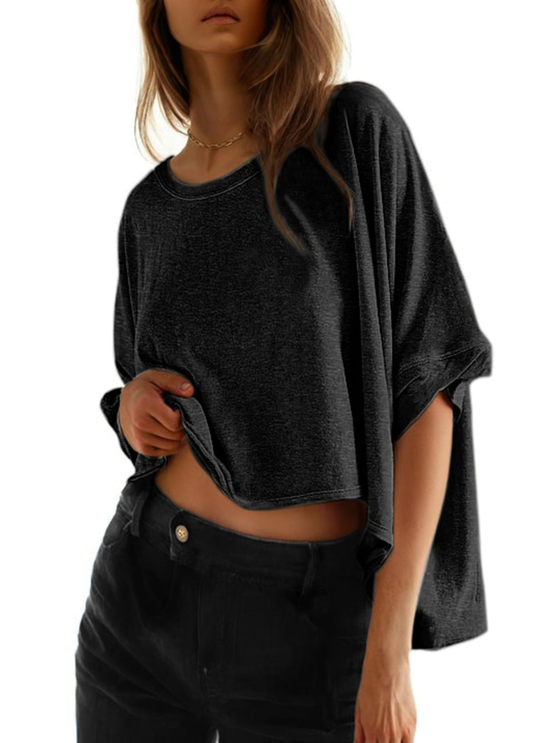 Unwind in Comfort: Oversized Solid Tee Tops for Warm Summer Days