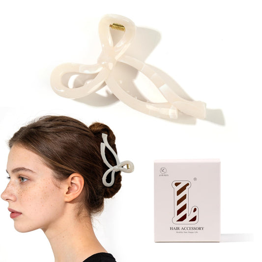 Bow Hair Claw Clips for Women - Bows Clips for Thick Thin Curly Hairstyles，Non-Slip Elegant ...