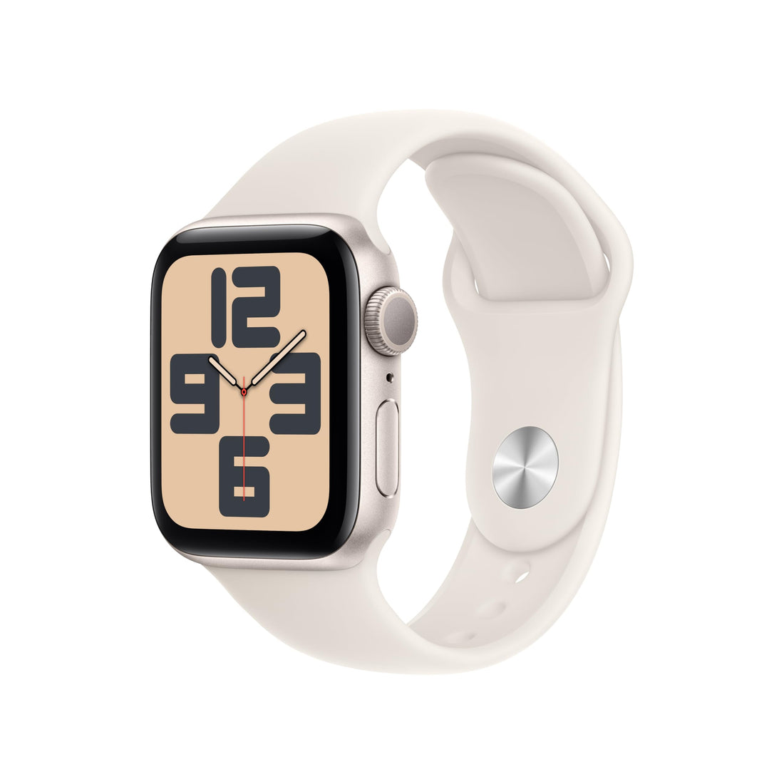 Apple Watch SE (2nd Gen) Smartwatch with Starlight Aluminum Case and Sport Band