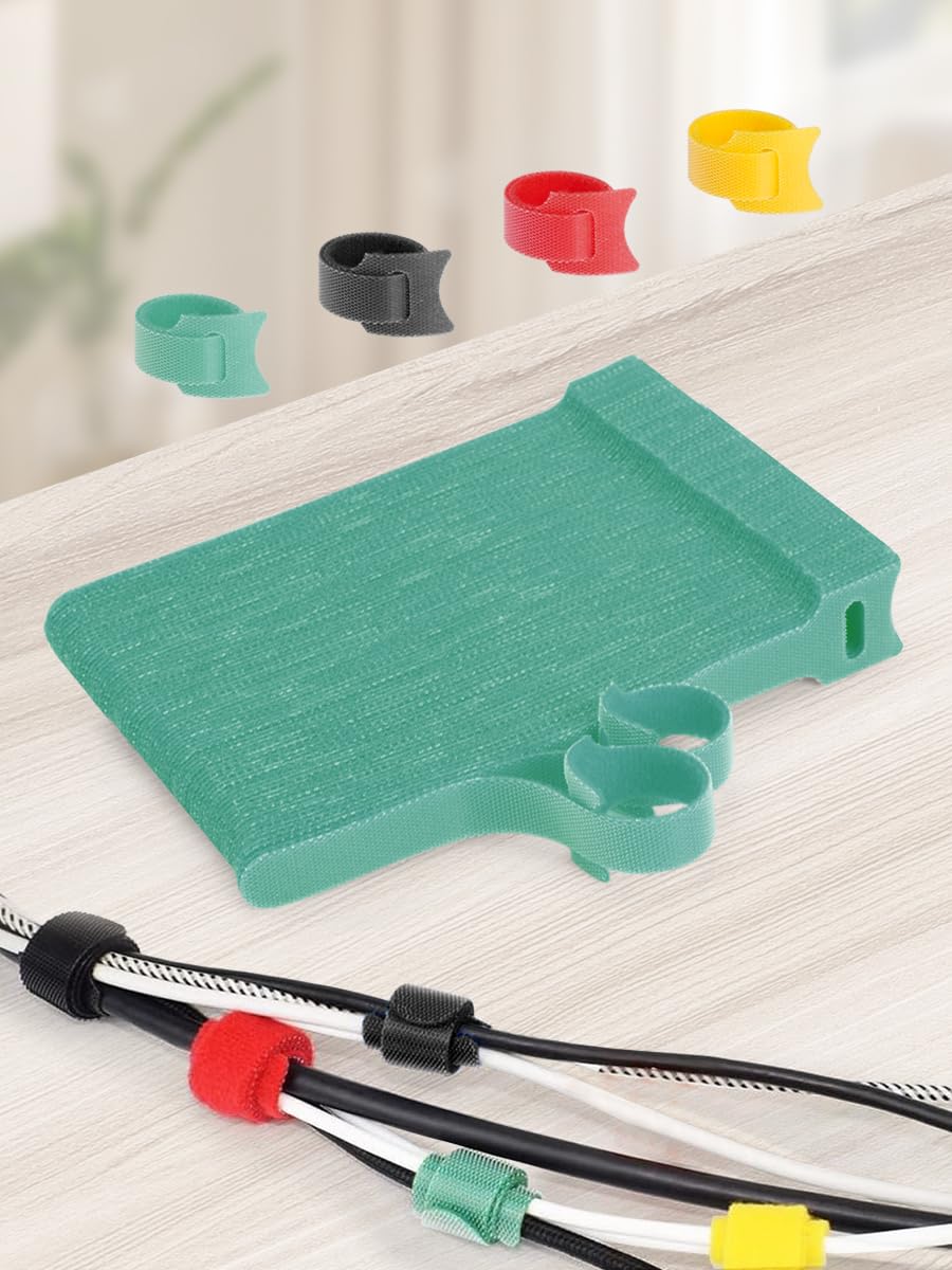 Effective Cord Management Solution: Green Cable Ties for Organized Workspace