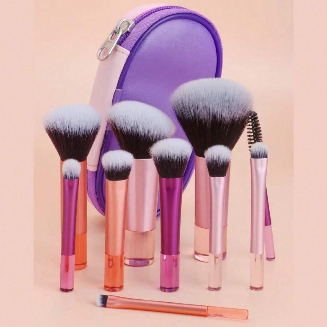 Mini Makeup Brush Set with Soft Synthetic Bristles