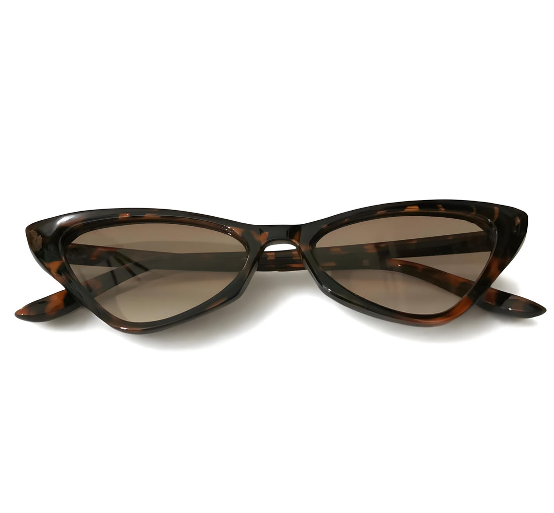 Retro Cat Eye Sunglasses for Women in Leopard Print