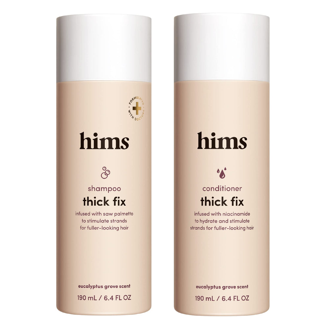 Thick Fix Shampoo and Conditioner Set for Hair Thickening and Growth.