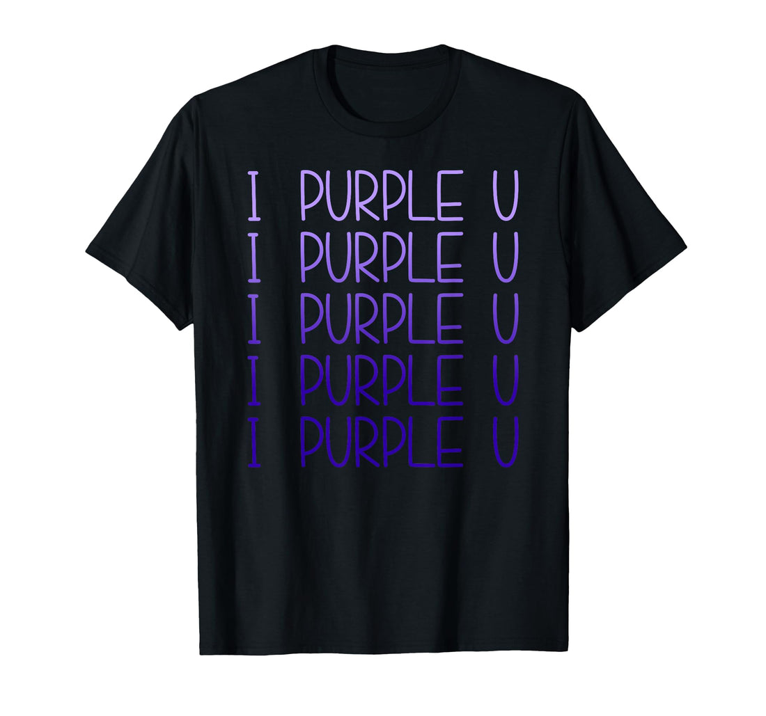 I Purple U Gradient K-Pop Fan T-Shirt.