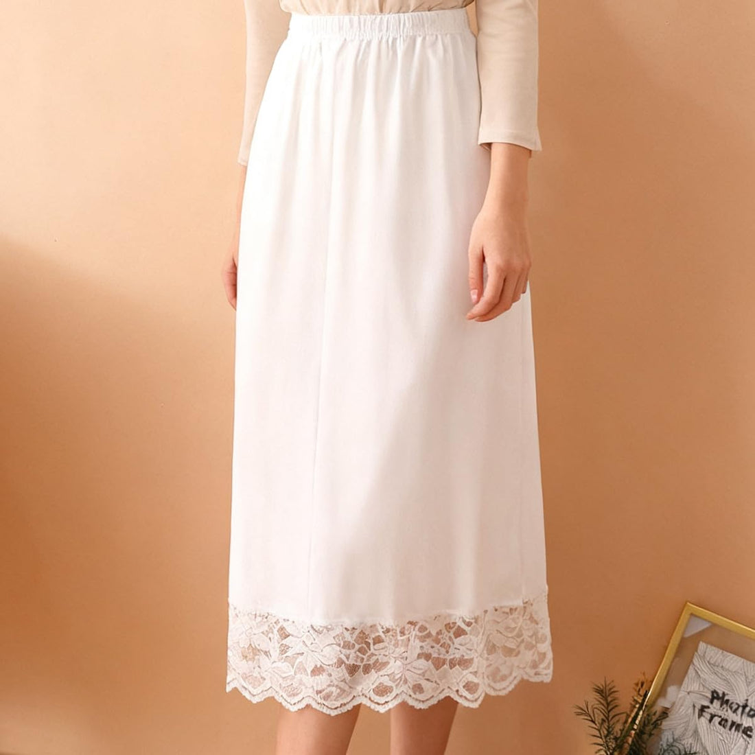 Women's Satin Half Slip Skirt Extenders