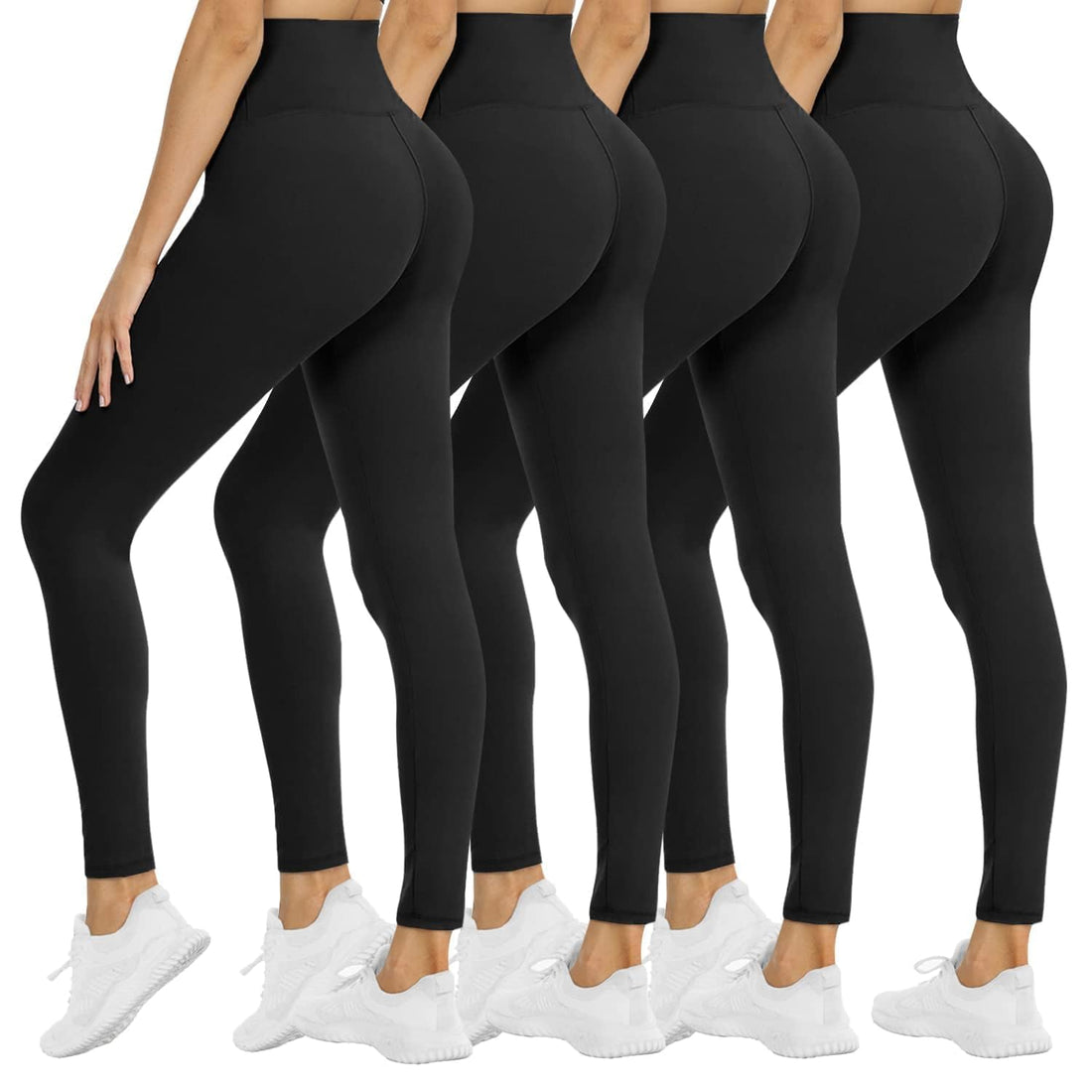 Women's High-Waisted Leggings for Fitness with Tummy Control and Pockets.