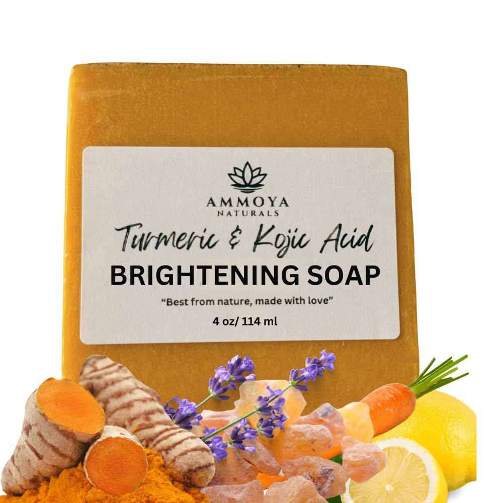 Turmeric Soap for Natural Acne Treatment and Skin Brightening Relief.