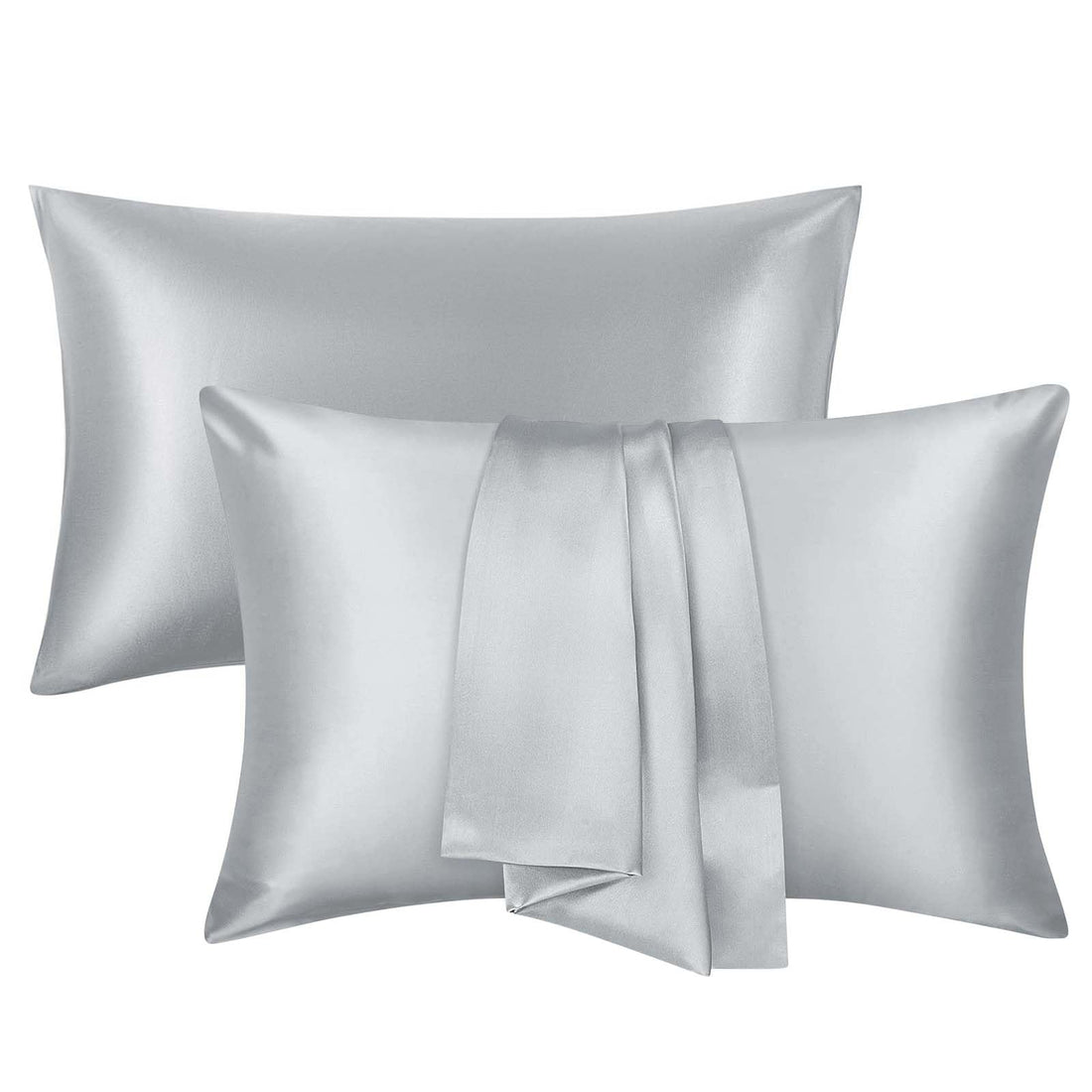 Gray Satin Pillowcase for Hair and Skin