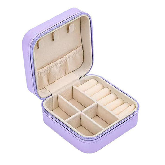 Portable Jewelry Organizer Box - Compact Travel Storage Case