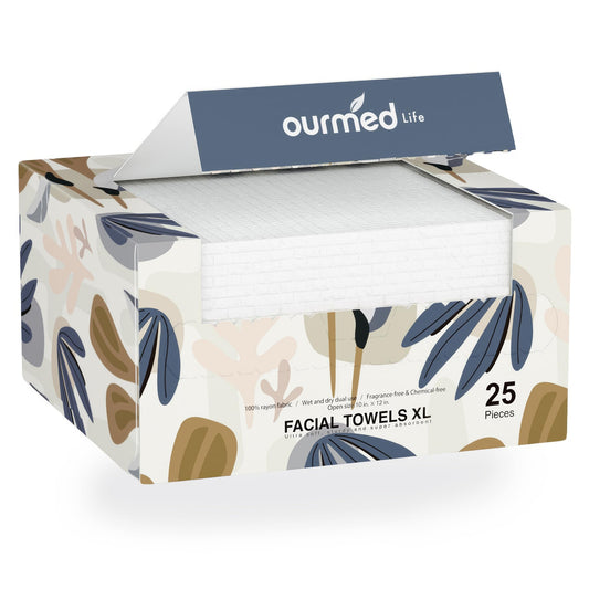 Ourmed Life Disposable Face Towel | Portable Lint-Free Biodegradable Towels | Dry Makeup Remover ...