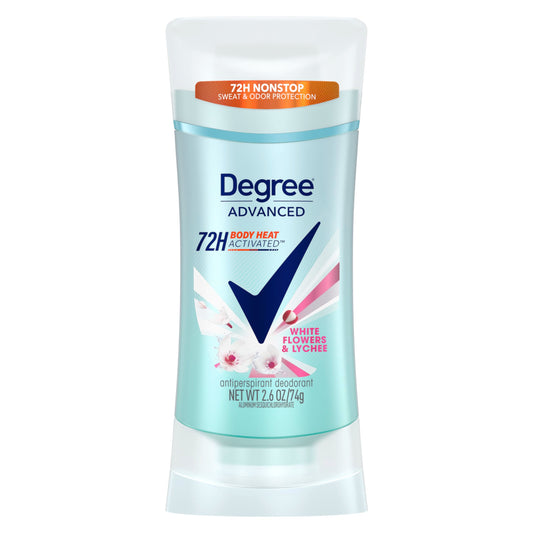 Degree Advanced Protection Antiperspirant Deodorant White Flowers ⁘ Lychee for 72-Hour Sweat ⁘ Odo...