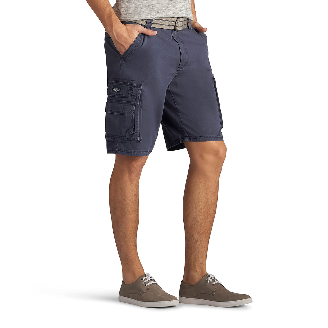 Lee Mens Dungarees Wyoming Cargo Shorts with Belted Waist