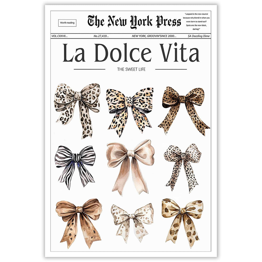 Colorful Bow Prints for a Preppy Room