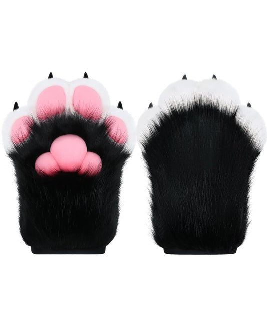 Cosplay Fursuit Paw Gloves with Whistle for Adult Costume Party Accessories