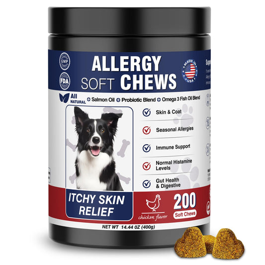 Natural Immune System Support Chews for Dogs with Allergies and Itching.