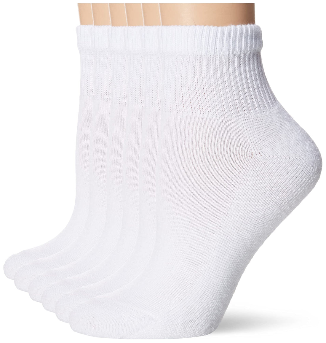 Hanes womens Ultimate Comfort Toe Seamed Ankle Socks Pack Of 6.