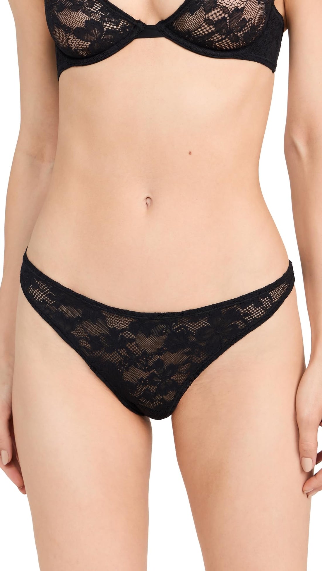 Fleur du Mal Women's Le Stretch Lace Cheeky Panties.