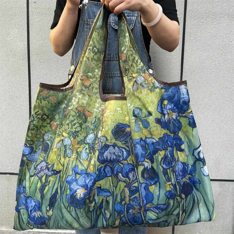 Foldable Oil Painting Large Tote Bags
