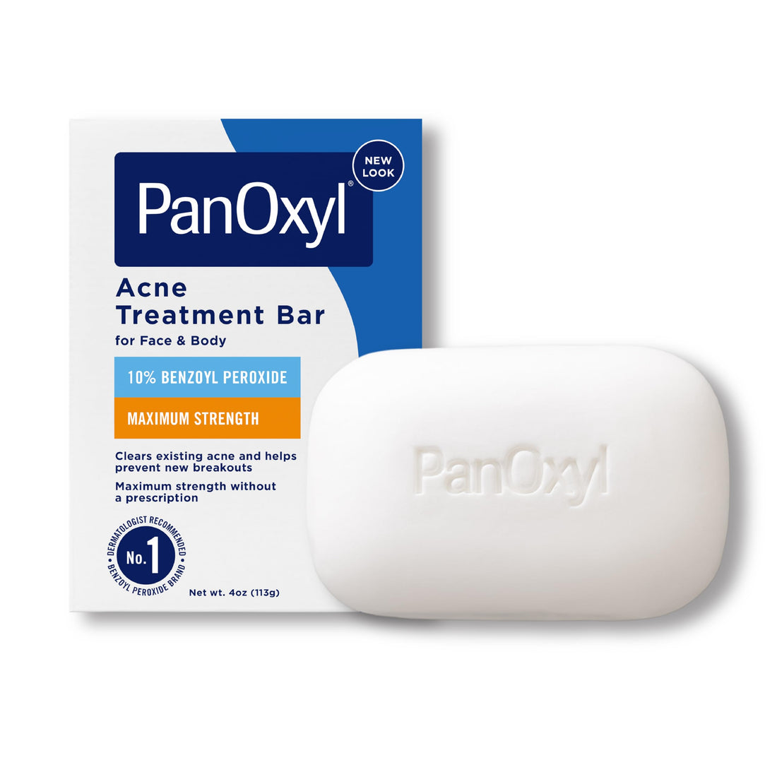 PanOxyl Acne Treatment Bar with 10% Benzoyl Peroxide for Face