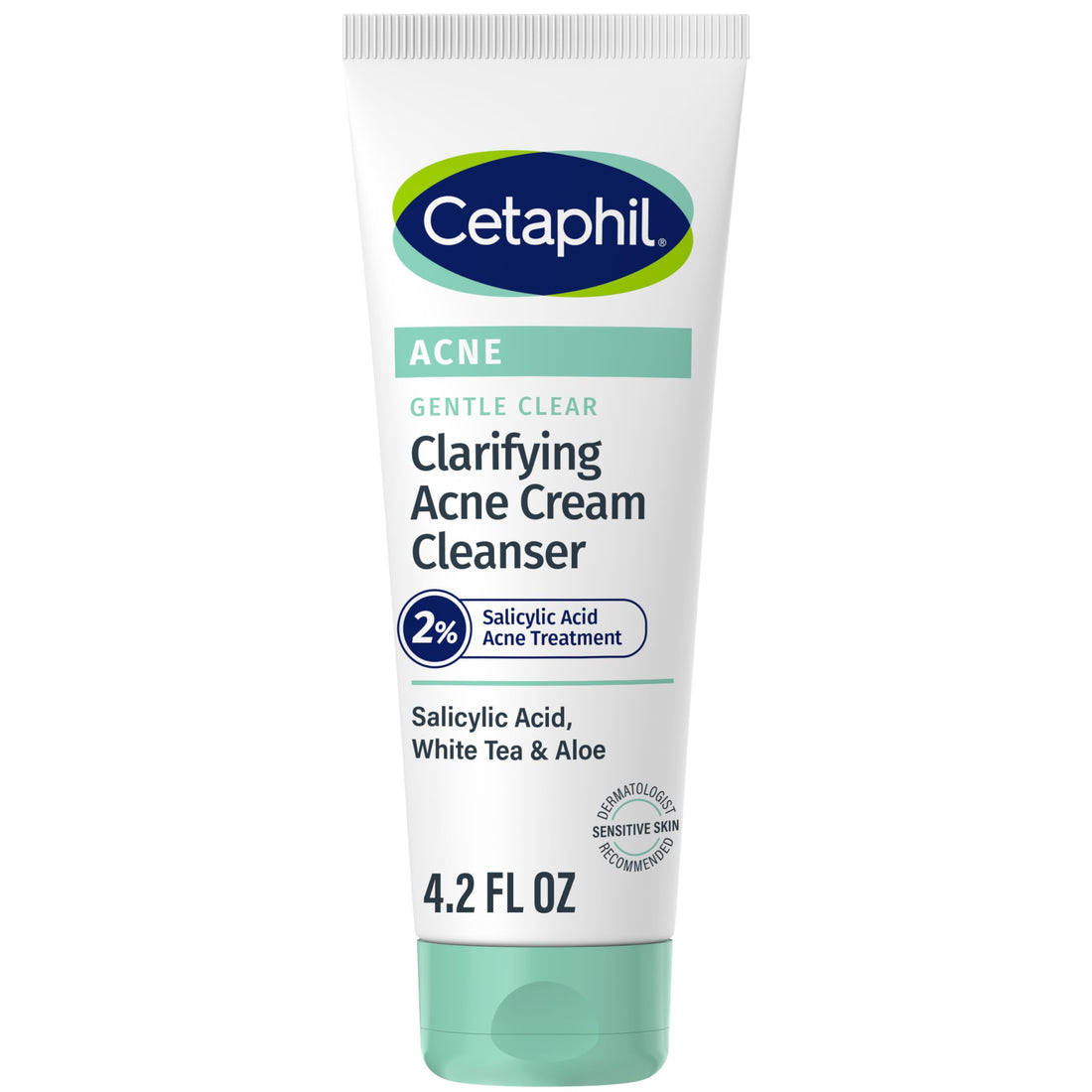 Gentle Acne Cream Cleanser with Salicylic Acid for Sensitive Skin.