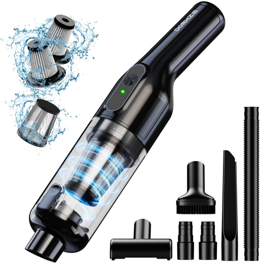 Powerful Rechargeable Cordless Handheld Vacuum for Car and Home Cleaning.