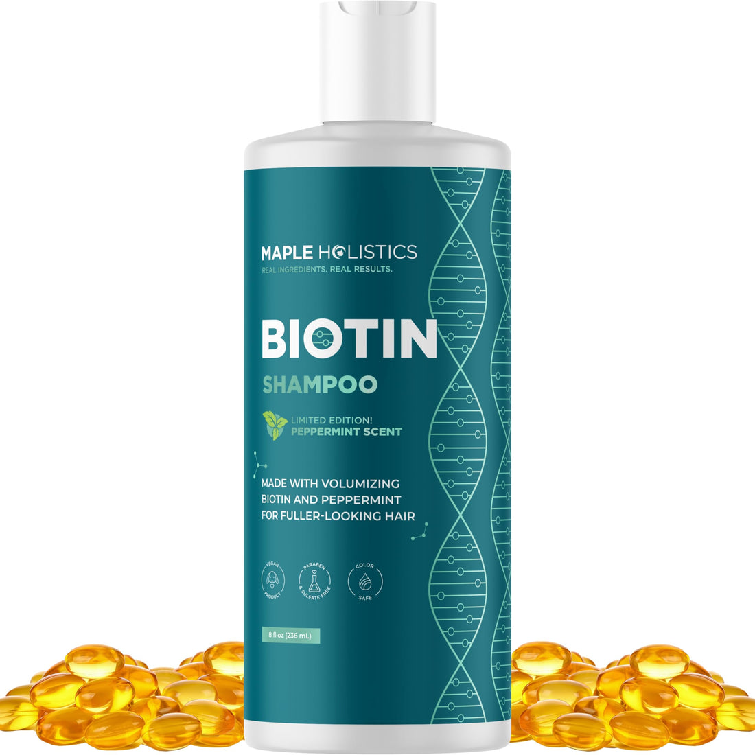 Nourishing Biotin Shampoo for Thin Hair with Peppermint Argan Essence Benefits.