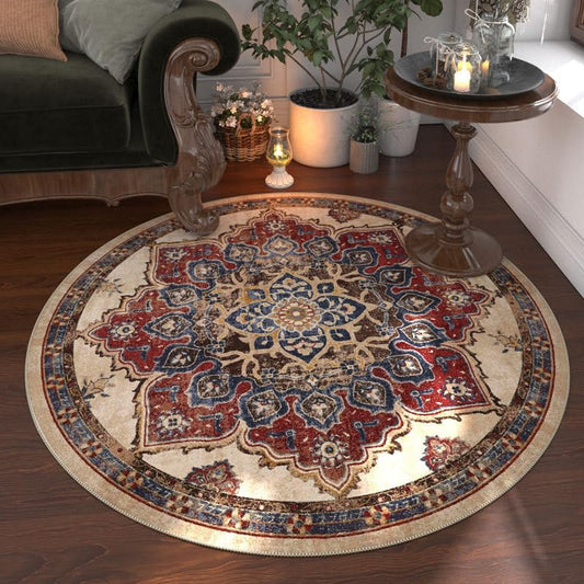 Non Slip Washable Round Area Rugs for Home Decor