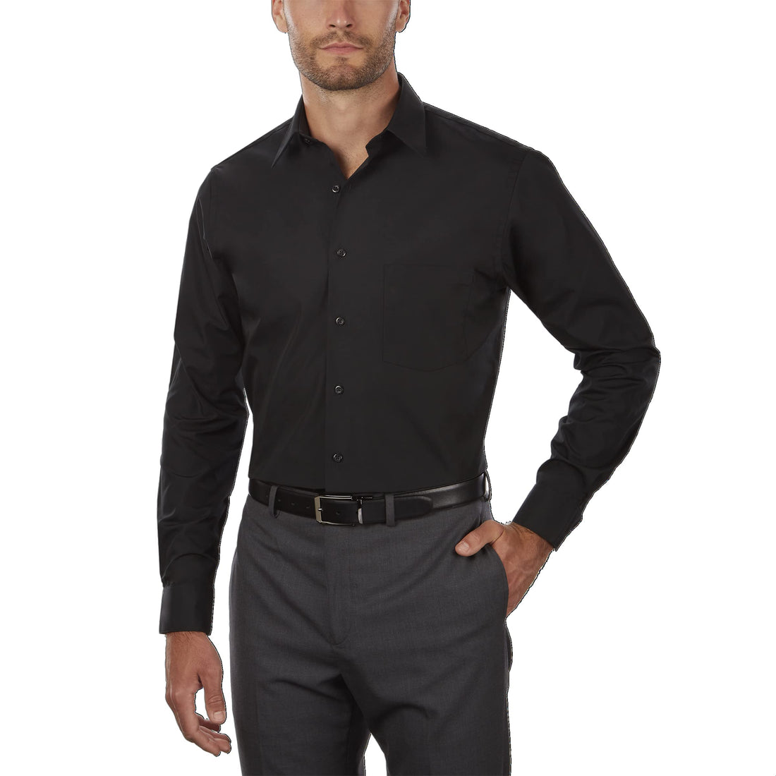 Van Heusen Men's Dress Shirt Regular Fit Poplin Solid.