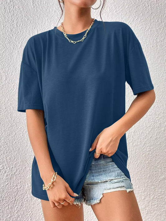 Royal Blue Short Sleeve T-Shirts for Women