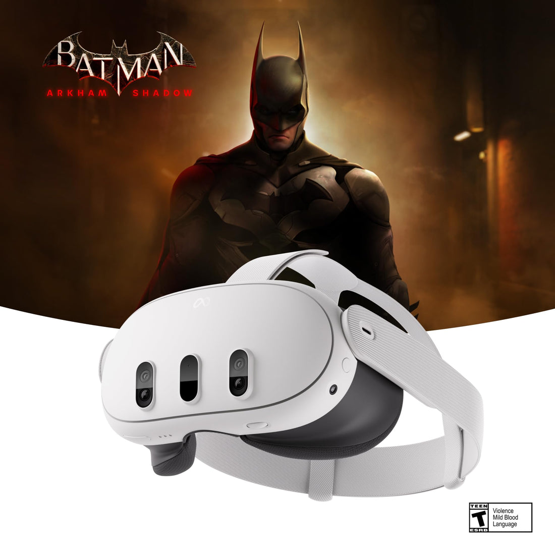 Meta Quest 3 bundle with Batman: Arkham Shadow VR experiences.