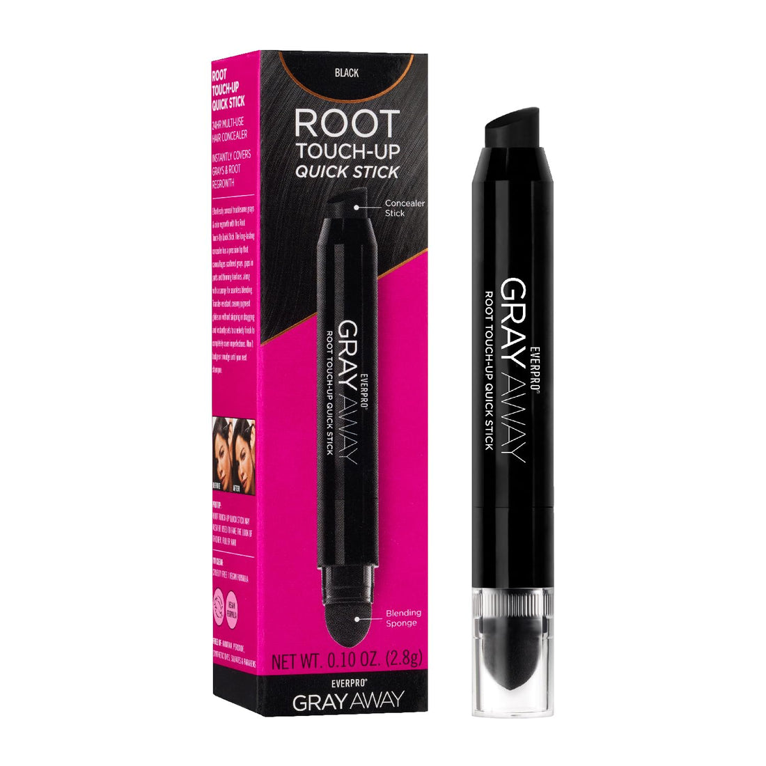 Root Touchup Quick Stick for Gray Hair, 0. 1 Oz, Black