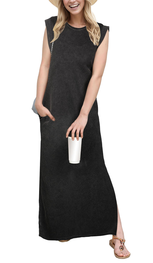 Summer Maxi Dresses with Pockets for Women