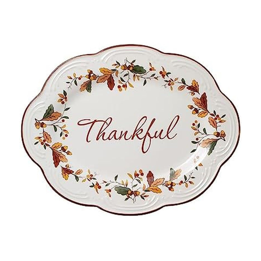 Pfaltzgraff Autumn Berry Small Oval Platter Details