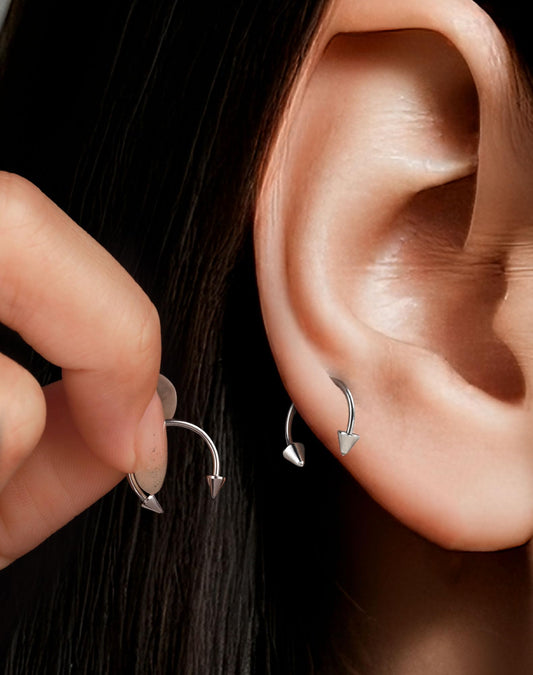 2PCS 18G Silver Nose Hoops That Won't Irritate Sensitive Skin