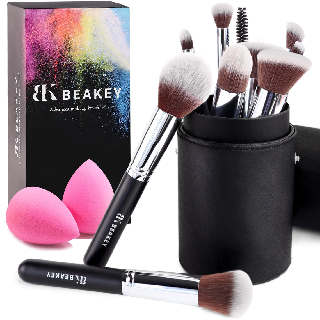 All-in-One Makeup Brush and Sponge Set for Flawless Application Experience.