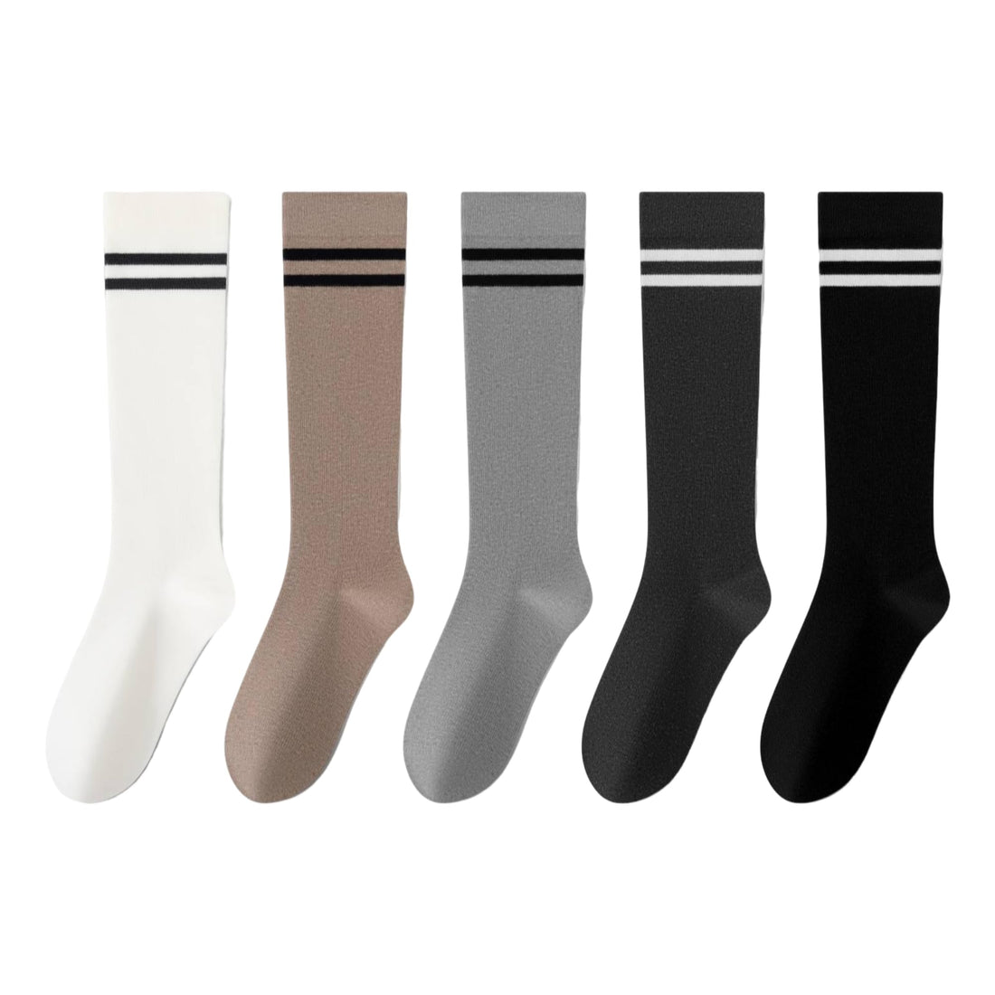 Women's Over Knee Stockings - 5 Pairs of Soft and Breathable Thigh Socks