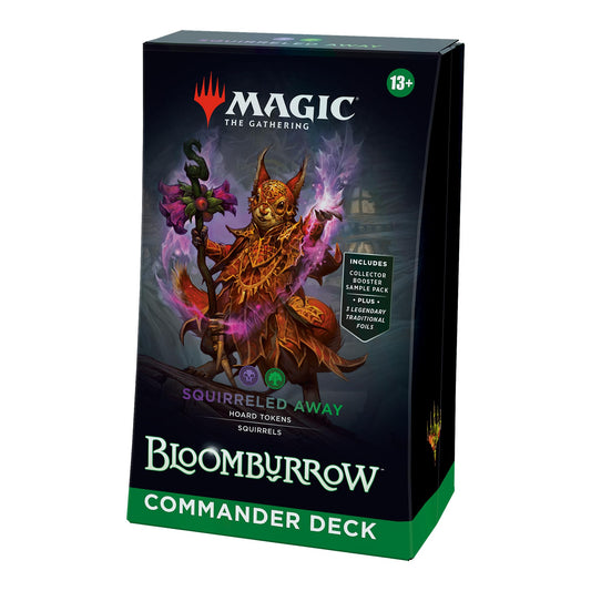 Magic: The Gathering Bloomburrow Commander Deck - Squirreled Away (100-Card Deck, 2-Card Collector Booster Sample Pack ...